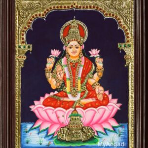 Tanjore Painting of Goddess Lakshmi (Gold Foil)